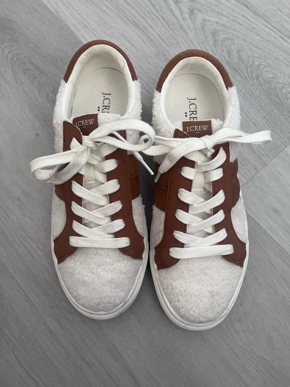 Men’s J. Crew striped road trip Sherpa sneakers